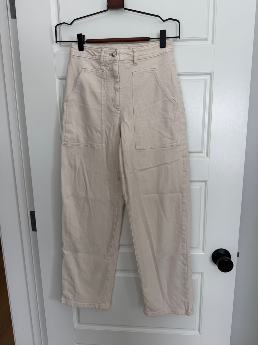 Wilfred Cream Cargo-Style Straight Leg Pants